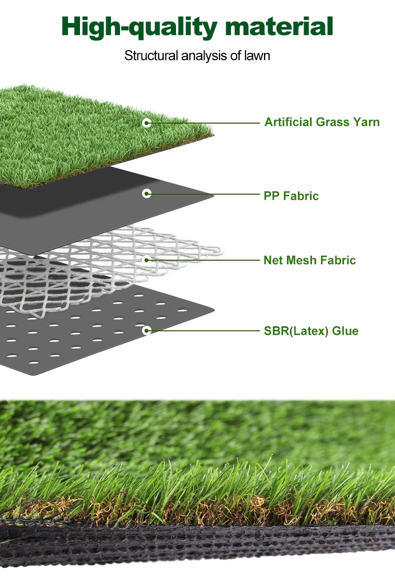 Artificial grass product details - automatic seepage, fire prevention, sturdy and soft