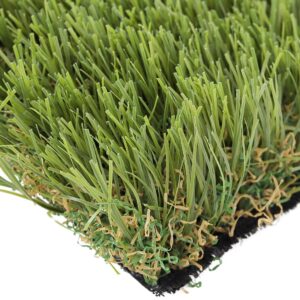 51mm artificial turf close-up, dense green blades with natural thatch