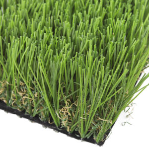 50mm residential artificial turf close-up, mixed green and tan yarn LFLST003