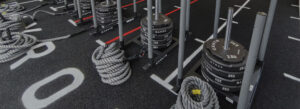 HYROX artificial turf track with competition-grade surface