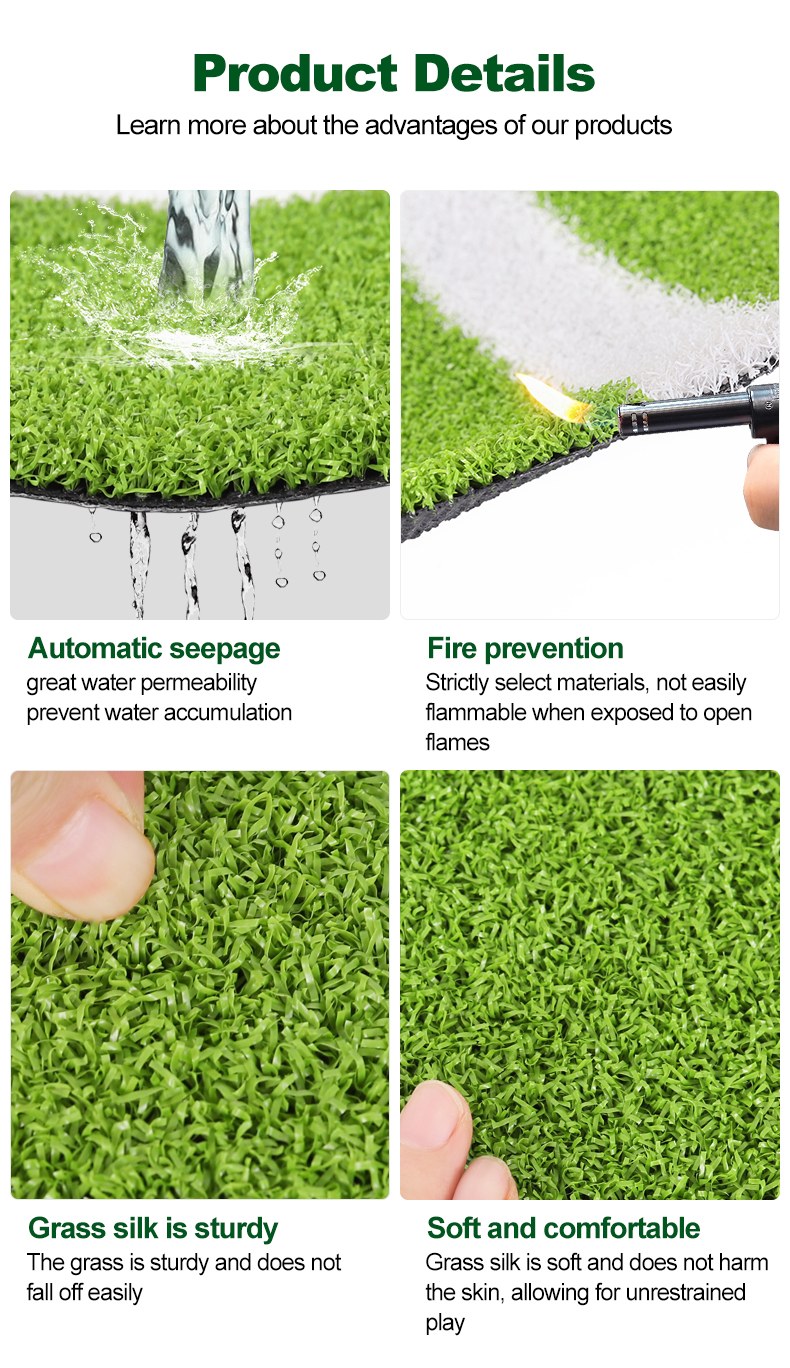green artificial grass product details - seepage, fire prevention, sturdy and soft