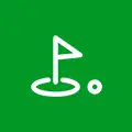 Icon of a golf flag on a putting green with a hole
