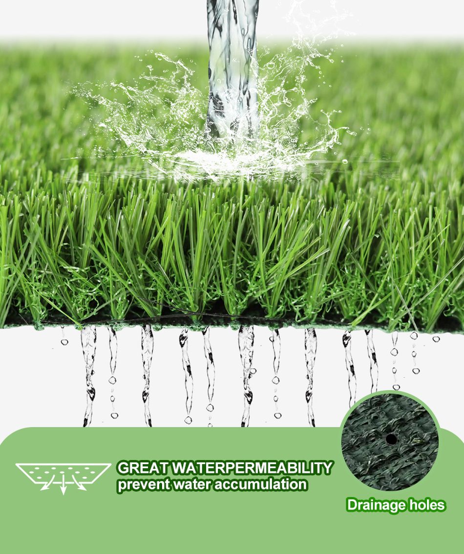 LFL artificial grass drainage and water permeability