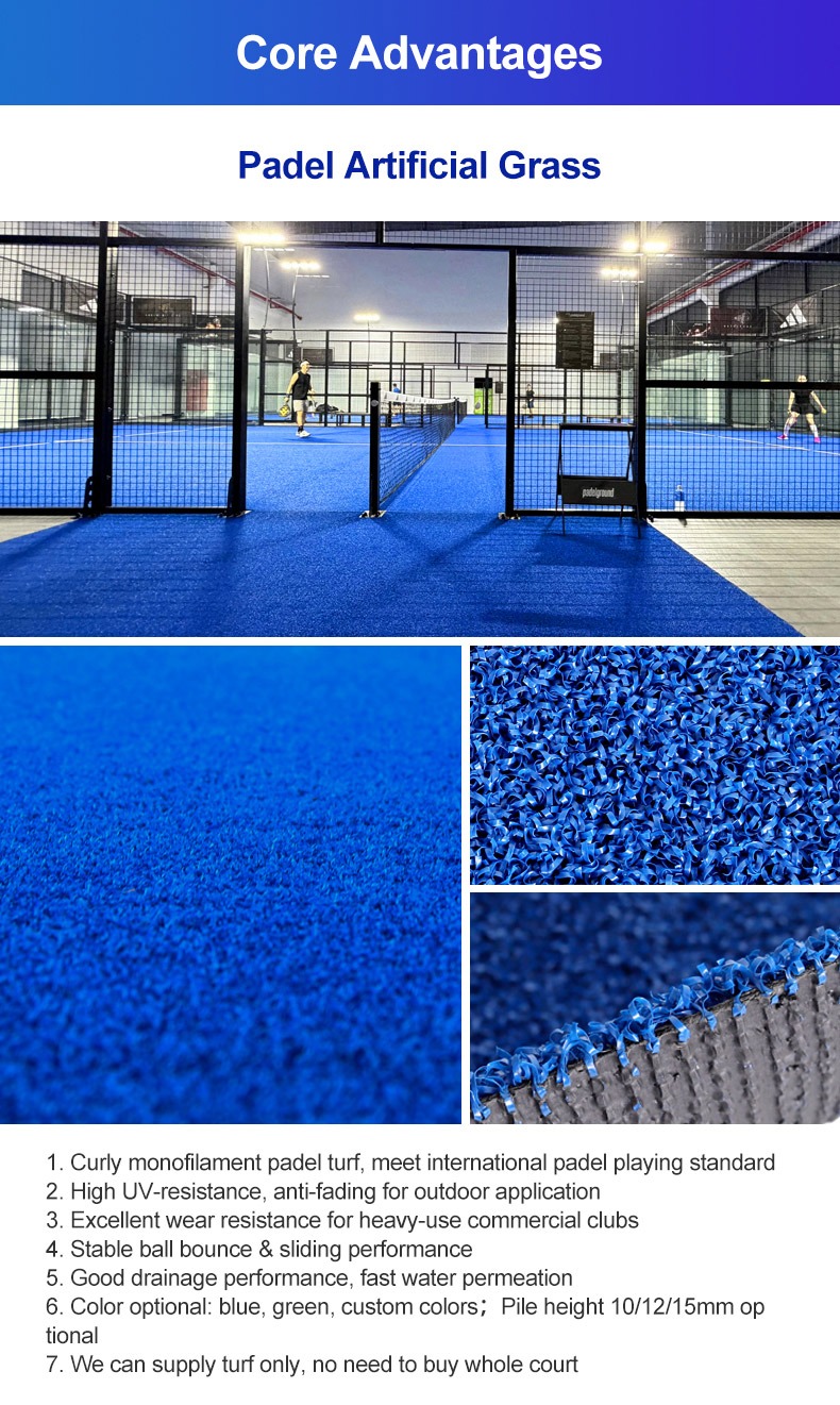 padel tennis court artificial grass in blue and purple - LFL-SP526 - LFL Artificial Grass