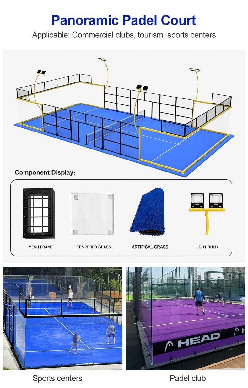 padel tennis court artificial grass in blue and purple - LFL-SP526 - LFL Artificial Grass