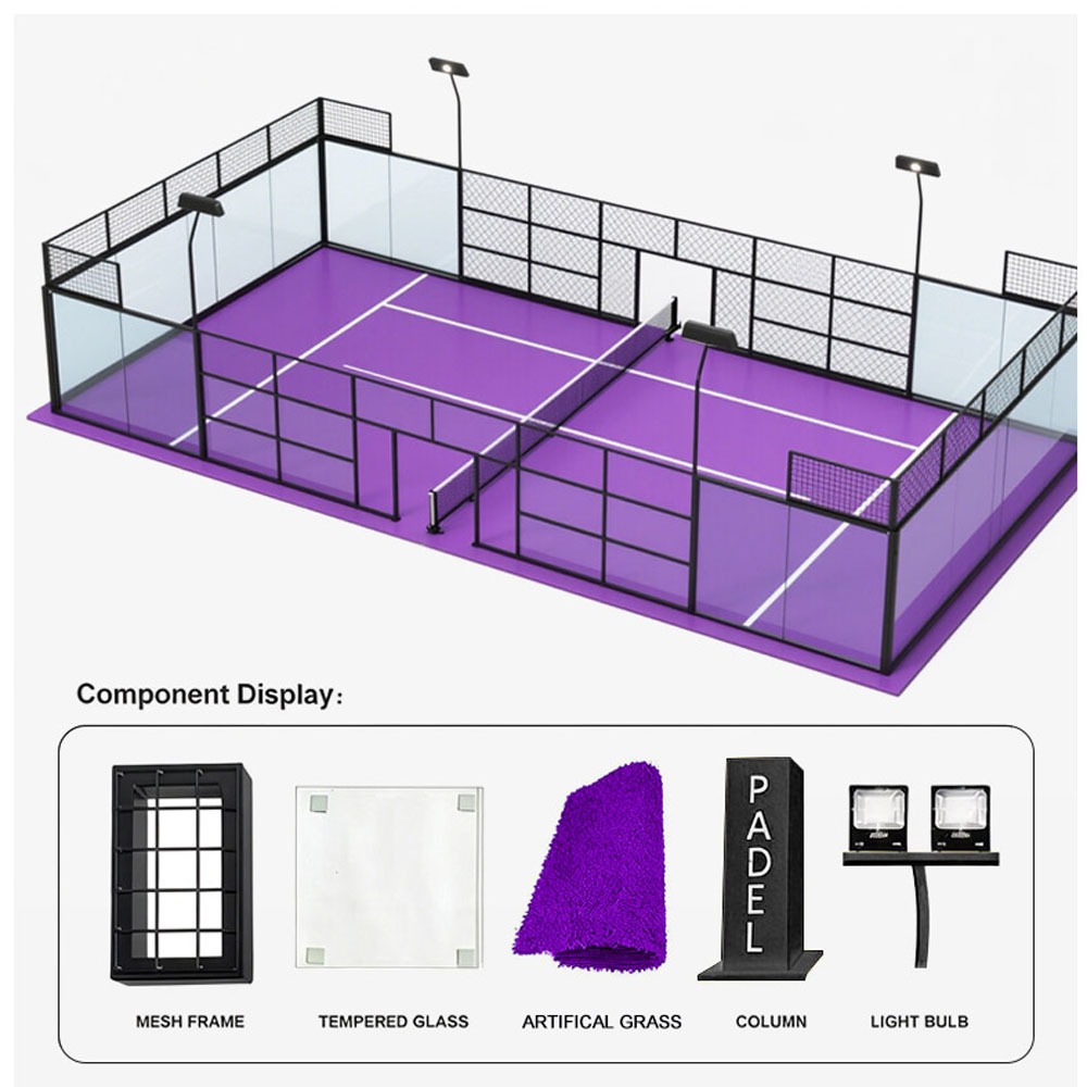 purple padel court artificial grass for tennis courts - LFL-SP527 - LFL Artificial Grass