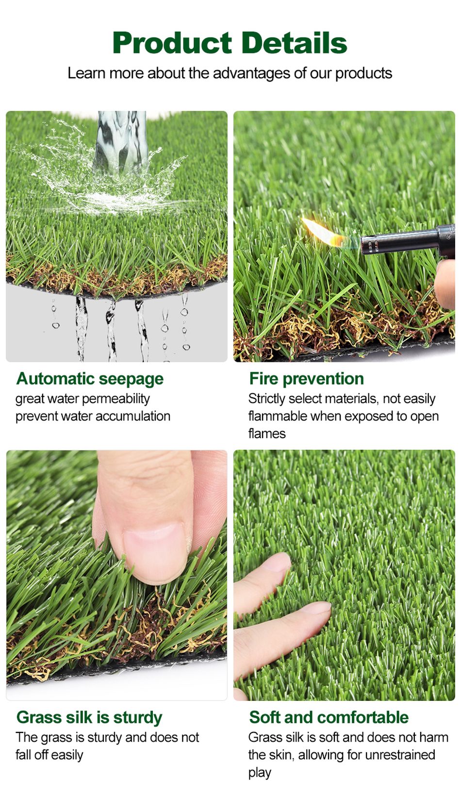 LFL0201 landscape artificial grass detail