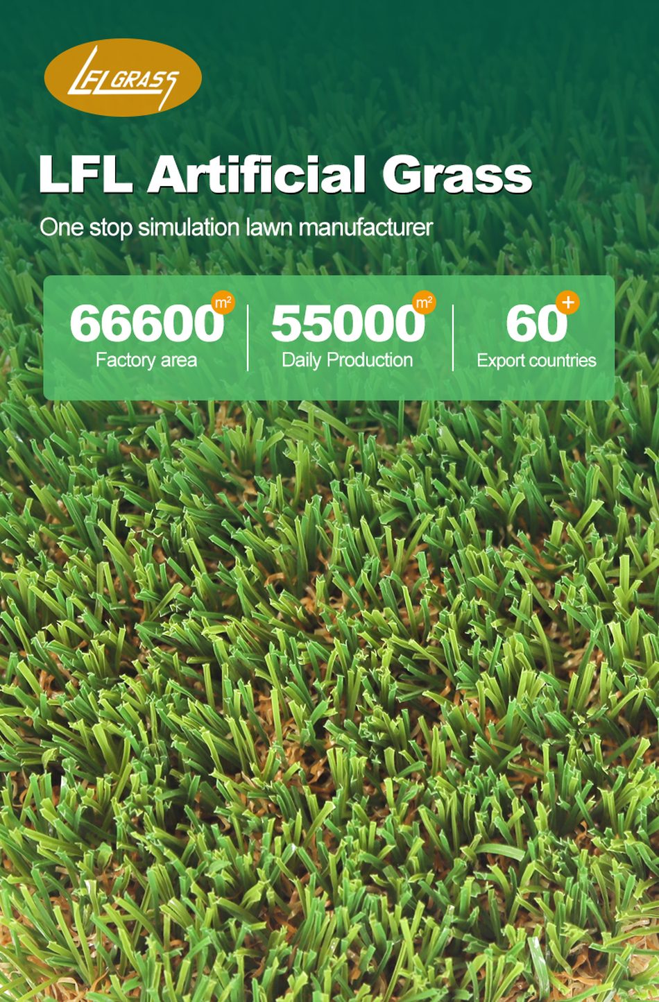 45mm Landscape Artificial Grass detail