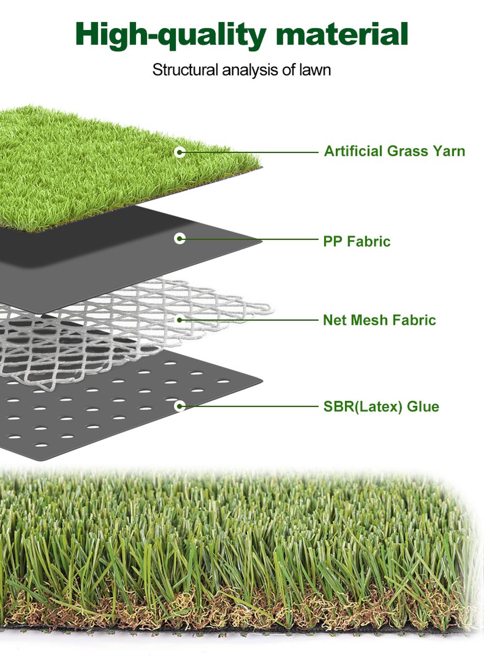 38mm Landscape Artificial Grass detail