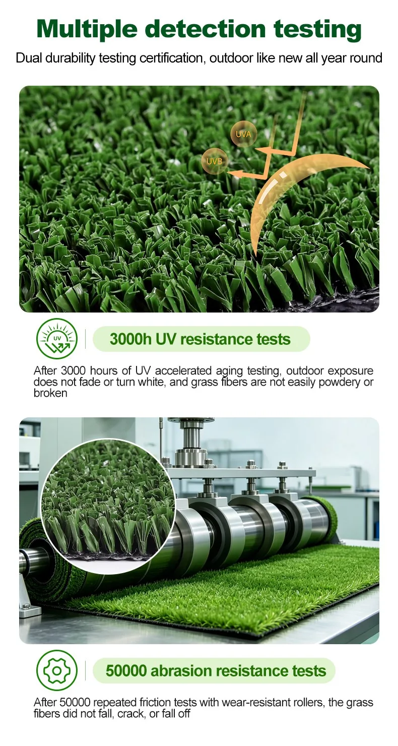 Artificial grass UV resistance and abrasion resistance testing