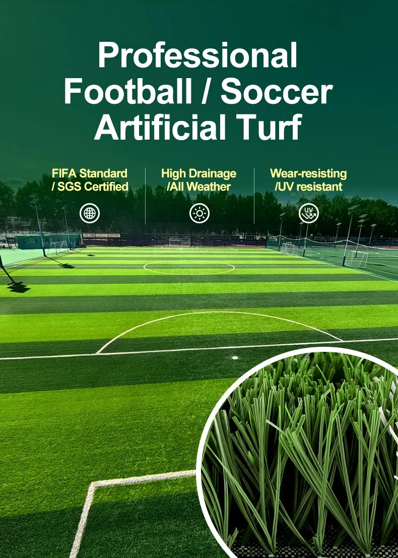 Sports Grass for Football Field 50mm Premium Artificial Turf - LFL s7-1 - LFL Artificial Grass