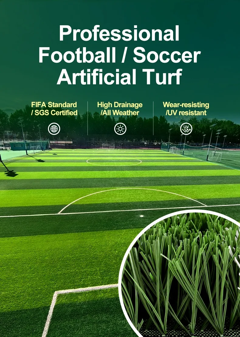 50mm sports field artificial grass for football pitches - LFL s7-6 - LFL Artificial Grass