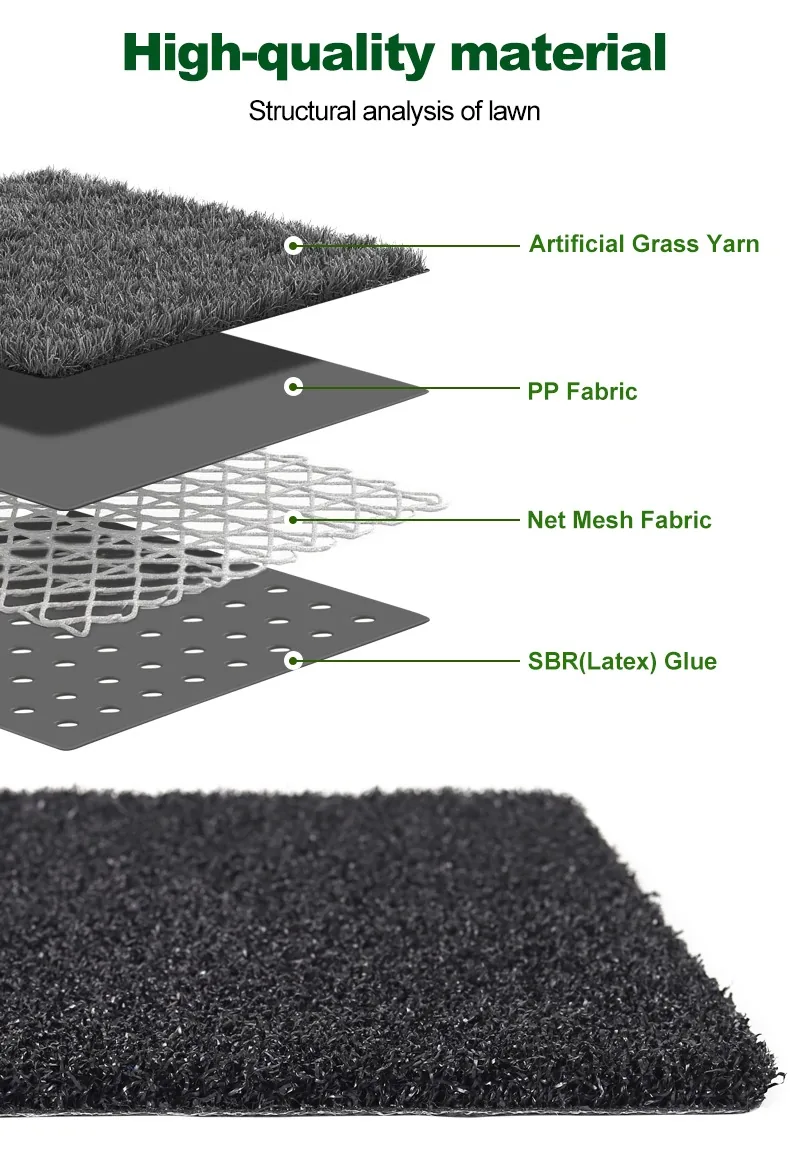 KDK crimped gym artificial grass - 12-15mm non-infill sports turf LFL-SPB25 - LFL Artificial Grass