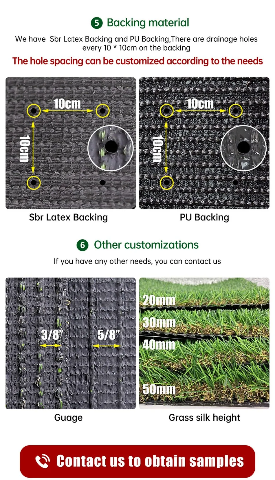 36mm Landscape Artificial Grass detail
