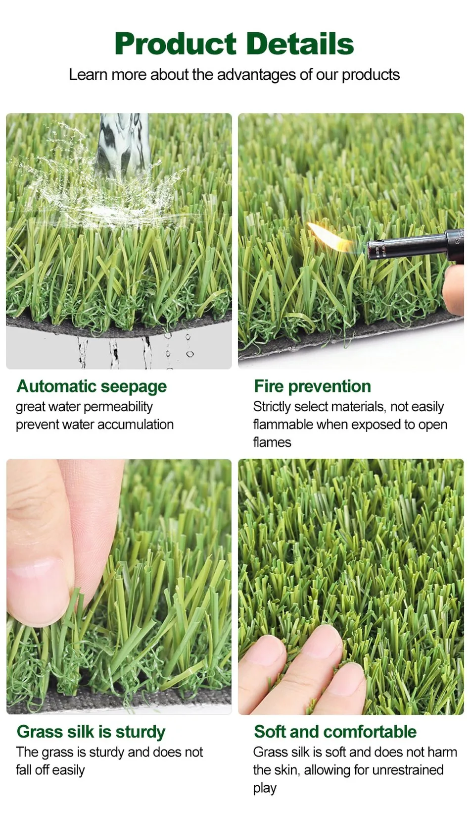 30mm Landscape Artificial Grass detail