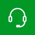 Headset with mic icon on a green background, representing customer support.
